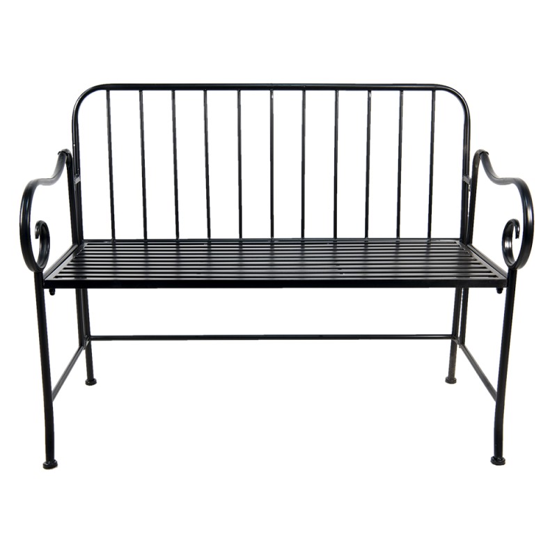 Clayre & Eef Garden Bench 104x57x83 cm Black Iron