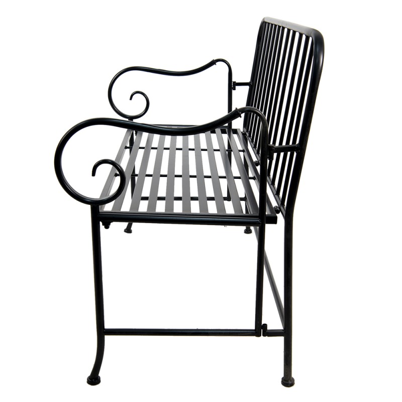 Clayre & Eef Garden Bench 104x57x83 cm Black Iron