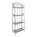 Clayre & Eef Scaffale 60x30x157 cm Grigio Ferro Foglie