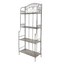 Clayre & Eef Scaffale 60x30x157 cm Grigio Ferro Foglie