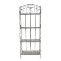 Clayre & Eef Scaffale 60x30x157 cm Grigio Ferro Foglie