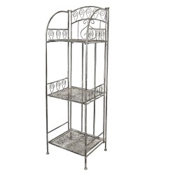 Clayre & Eef Étagère de rangement 34x29x112 cm Gris Fer