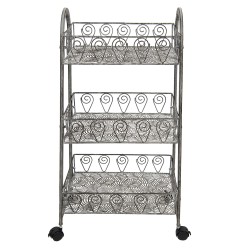 Clayre & Eef Storage Rack 37x26x80 cm Grey Iron