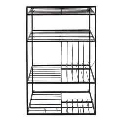 Clayre & Eef Dish Rack 55x25x90 cm Black Iron