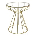 Clayre & Eef Table d'appoint Ø 50x60 cm Couleur or Métal Verre