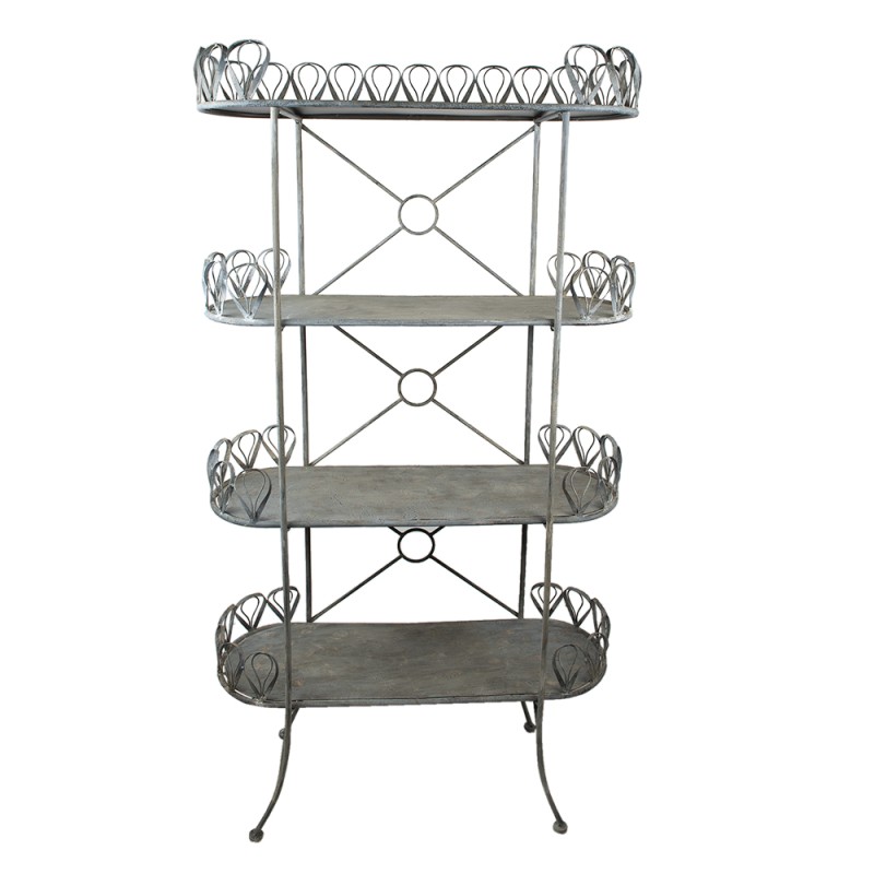 Clayre & Eef Scaffale 91x36x168 cm Grigio Ferro