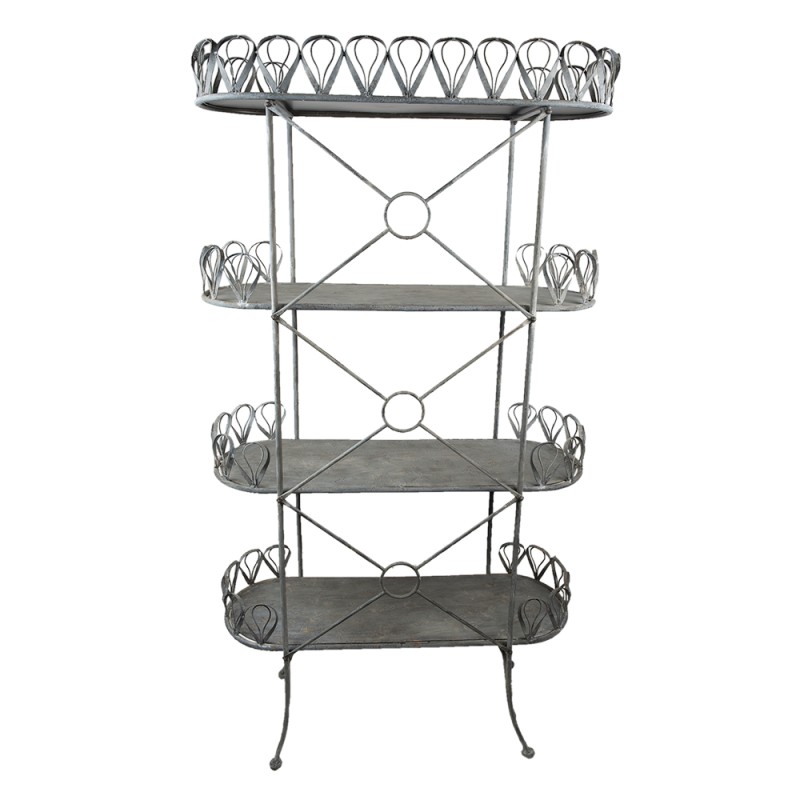 Clayre & Eef Scaffale 91x36x168 cm Grigio Ferro