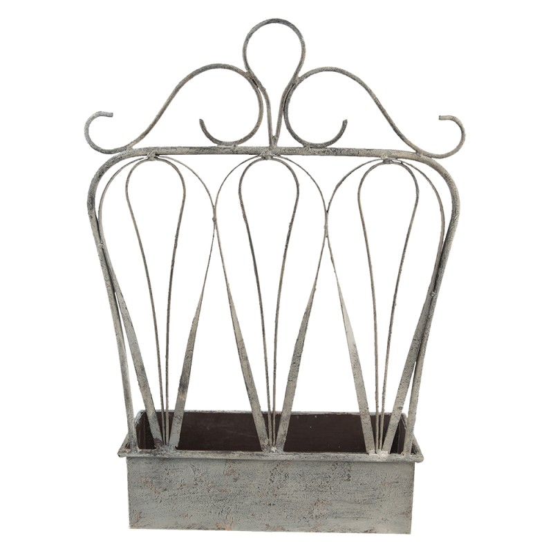 Clayre & Eef Porte-plante Gris Fer Rectangle