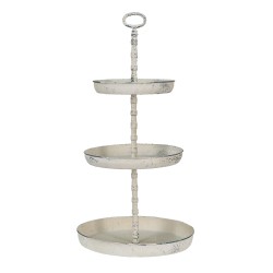 Clayre & Eef 3-Tiered Stand 70 cm Beige Iron