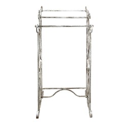 Clayre & Eef Portasciugamani 48x36x89 cm Bianco Grigio  Metallo