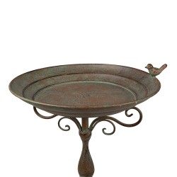 Clayre & Eef Bird Feeder Tray 42x38x75 cm Brown Green Iron