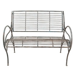 Clayre & Eef Banc de jardin 106x56x92 cm Gris Fer