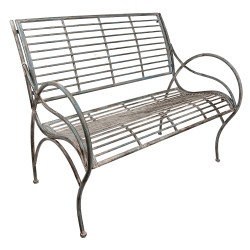 Clayre & Eef Banc de jardin 106x56x92 cm Gris Fer