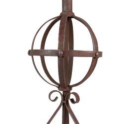 Clayre & Eef Garden Decoration Ø16x61 cm Red Brown Iron