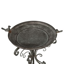 Clayre & Eef Bird Bath 46x38x74 cm Grey Green Iron