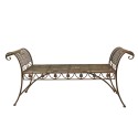 Clayre & Eef Banc de jardin 142x41x66 cm Vert Fer