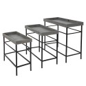 Clayre & Eef Plant Stand Set of 3 Grey Iron