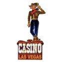 Clayre & Eef Wall Decoration 35x70 cm Brown Blue Iron Casino Las Vegas