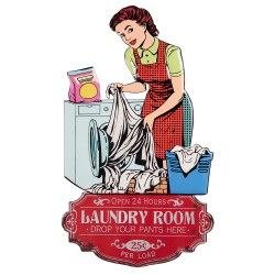 Clayre & Eef Decorazione murale  40x70 cm Rosso Verde  Ferro Laundry Room