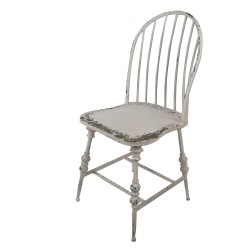 Clayre & Eef Dining Chair 45x47x99 cm White Metal