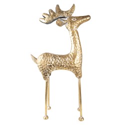 Clayre & Eef Figur Hirsch 73 cm Goldfarbig Metall