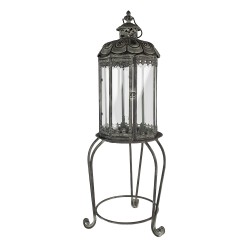 Clayre & Eef Lantern 94 cm Grey Green Metal Glass