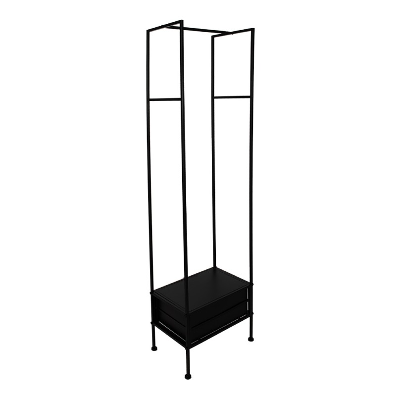 Clayre & Eef Porte-manteau 48x30x170 cm Noir Fer