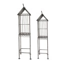 Clayre & Eef Décoration de cage set de 2 Gris Métal