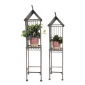 Clayre & Eef Décoration de cage set de 2 Gris Métal