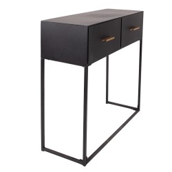 Clayre & Eef Side Table 80x33x80 cm Black Iron Rectangle
