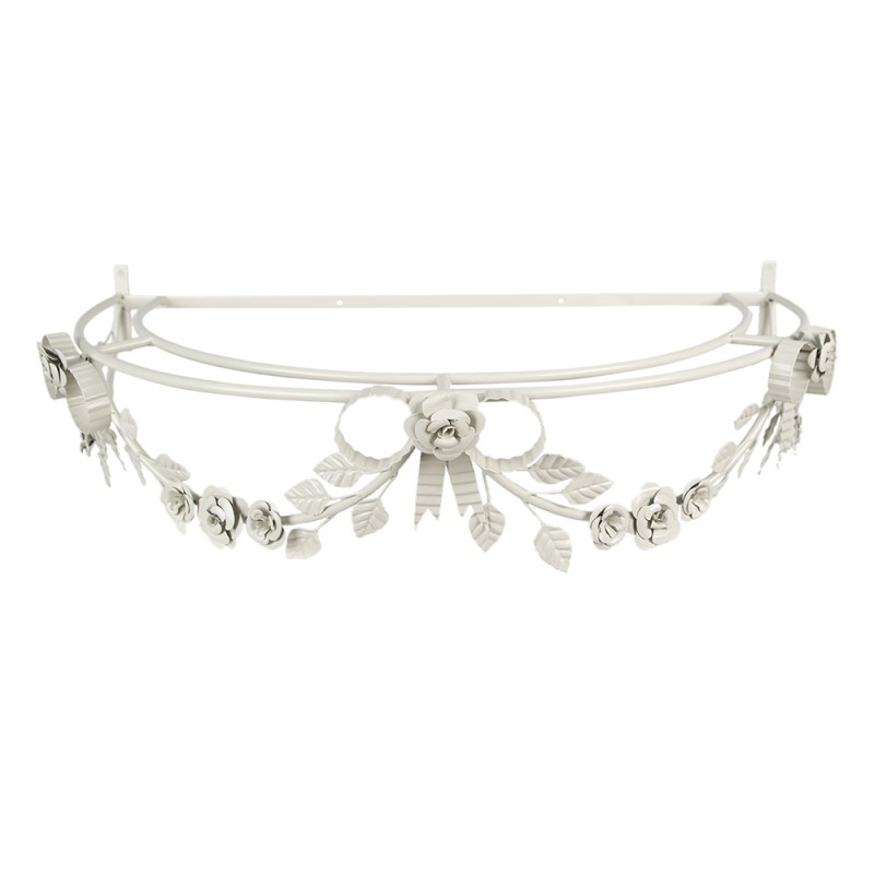 Clayre And Eef Bed Canopy 85x48x20 Cm Grey Iron Flowers