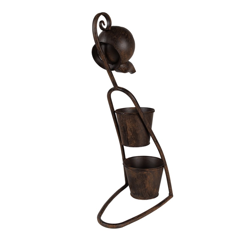 Clayre & Eef Plant Holder Teapot 32x20x62 cm Brown Iron