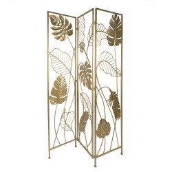 Clayre & Eef Room Divider 124x2x181 cm Gold colored Iron Leaves