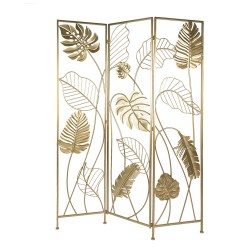 Clayre & Eef Room Divider 124x2x181 cm Gold colored Iron Leaves