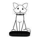 Clayre & Eef Porte-parapluie Chat 62 cm Noir Fer