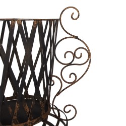 Clayre & Eef Plant Stand  68 cm Black Iron