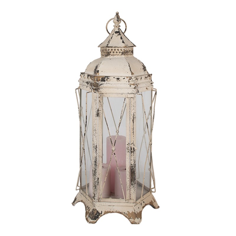 Clayre & Eef Lantern 65 cm Beige Iron