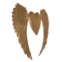 Clayre & Eef Wall Decoration Wings 74x1x63 cm Gold colored Iron