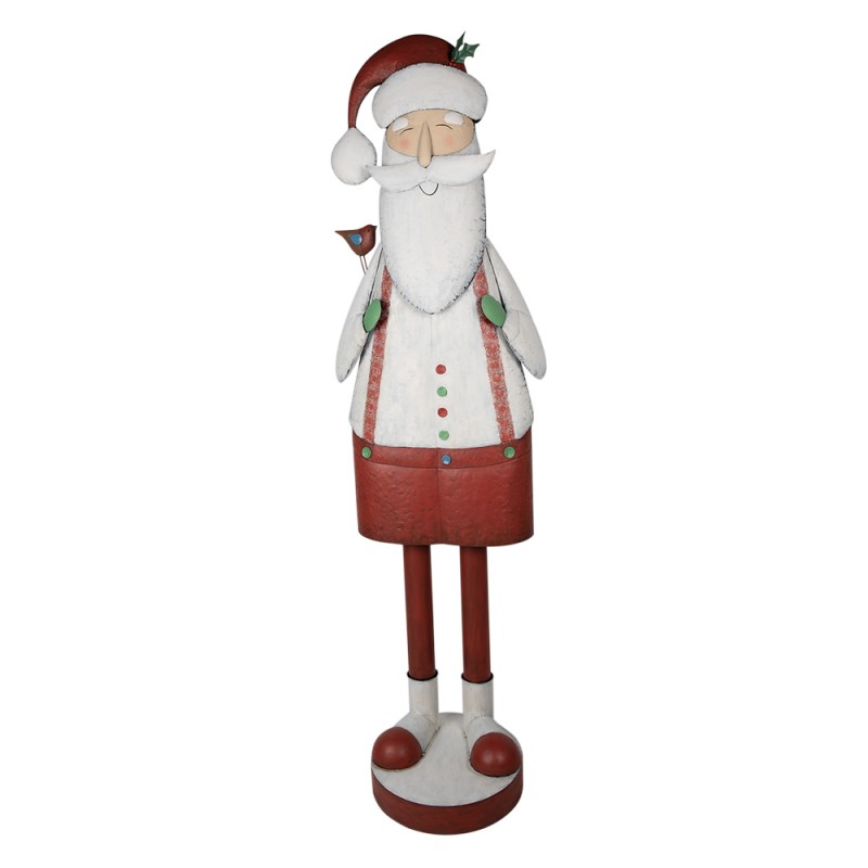 Clayre & Eef Statuetta Babbo Natale  206 cm Bianco Ferro