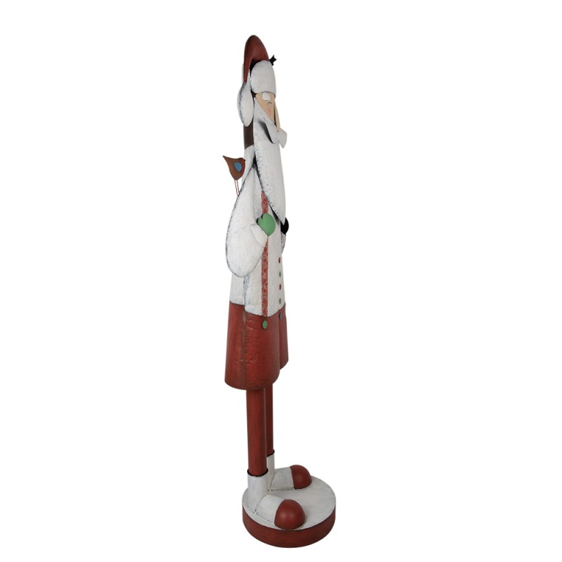 Clayre & Eef Statuetta Babbo Natale  206 cm Bianco Ferro