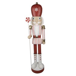 Clayre & Eef Figurine Nutcracker 167 cm Red Iron