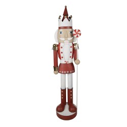 Clayre & Eef Figurine Casse-noisette 170 cm Rouge Fer