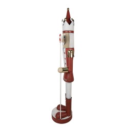 Clayre & Eef Figurine Casse-noisette 170 cm Rouge Fer