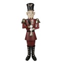 Clayre & Eef Statuetta decorativa Soldato 47x38x155 cm Rosso Ferro