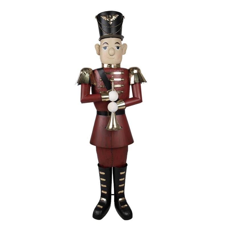 Clayre & Eef Figurine décorative Soldat 47x38x155 cm Rouge Fer