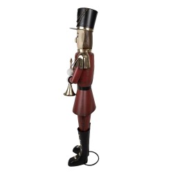 Clayre & Eef Decorative Figurine Soldier 47x38x155 cm Red Iron