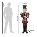 Clayre & Eef Figurine décorative Soldat 47x38x155 cm Rouge Fer