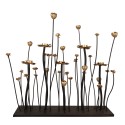 Clayre & Eef Kerzenständer 69x15x66 cm Schwarz Goldfarbig Eisen Blumen