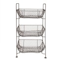 Clayre & Eef Basket Rack 35x26x71 cm Brown Iron Rectangle