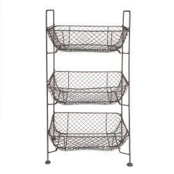 Clayre & Eef Scaffale e cesti 35x26x71 cm Marrone Ferro Rettangolo